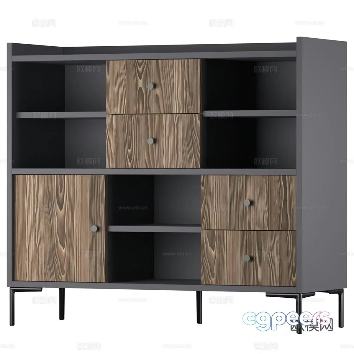 3D model of locker shelf