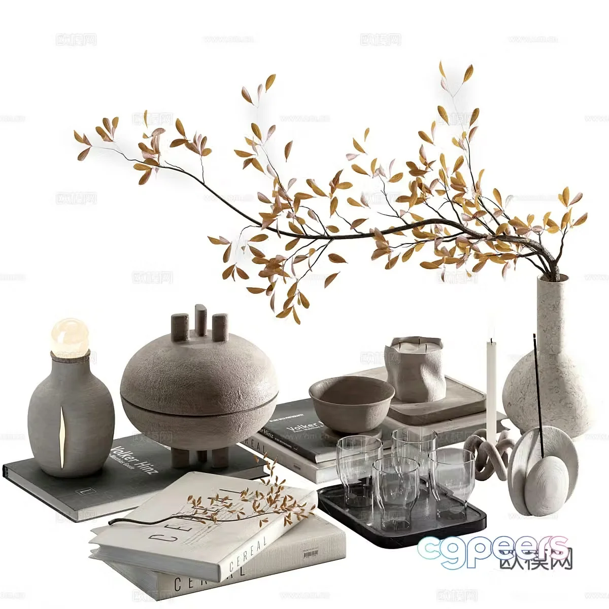 New Chinese jewelry ornament combination 3D model