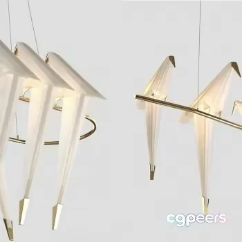 Gold Light Fixture 3D Model – 20724 – VRAY Render