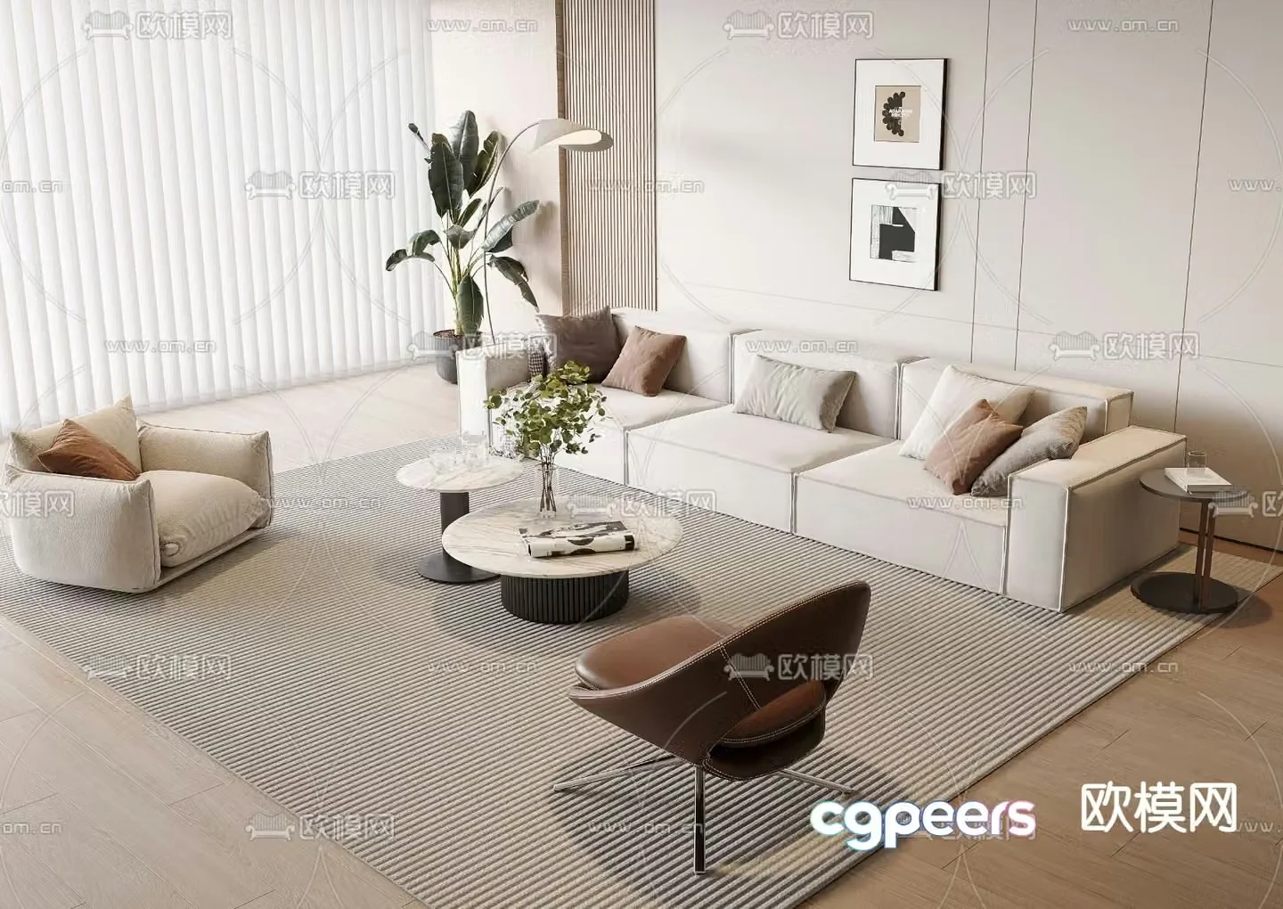 Modern sofa 3d model