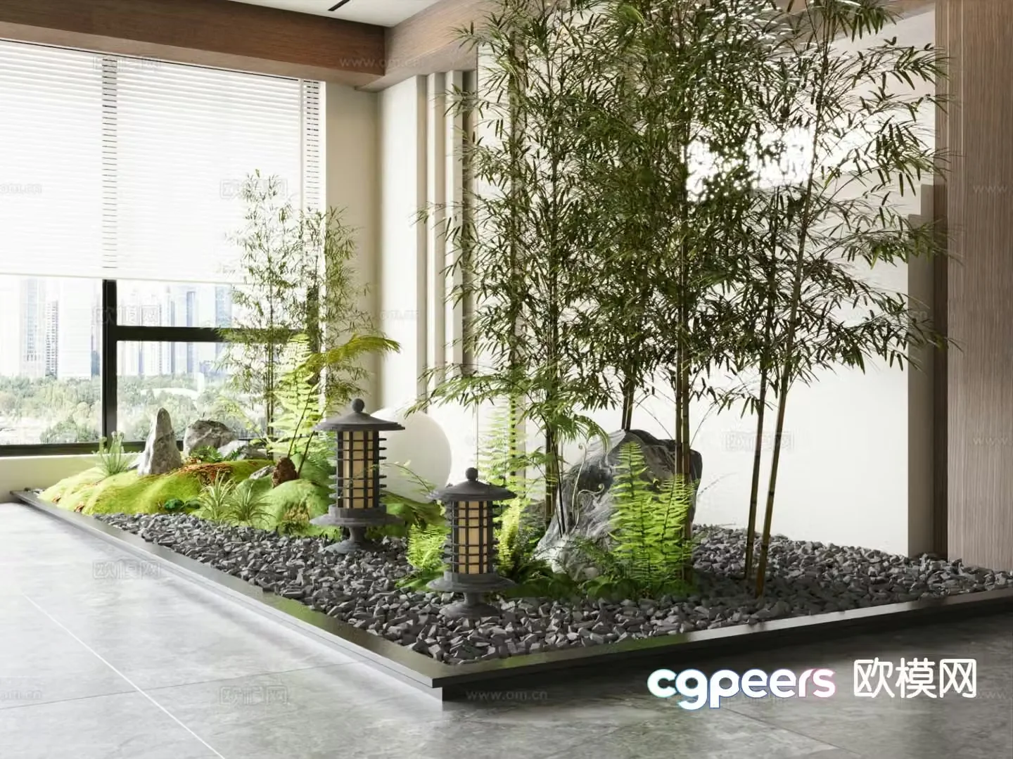 Indoor landscape plant landscaping 3d model