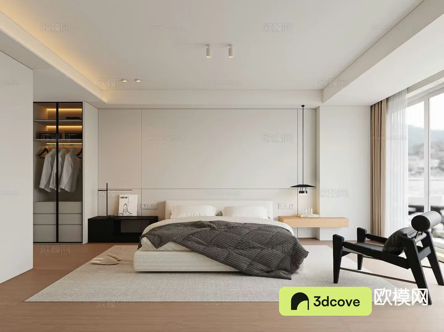 Modern master bedroom
