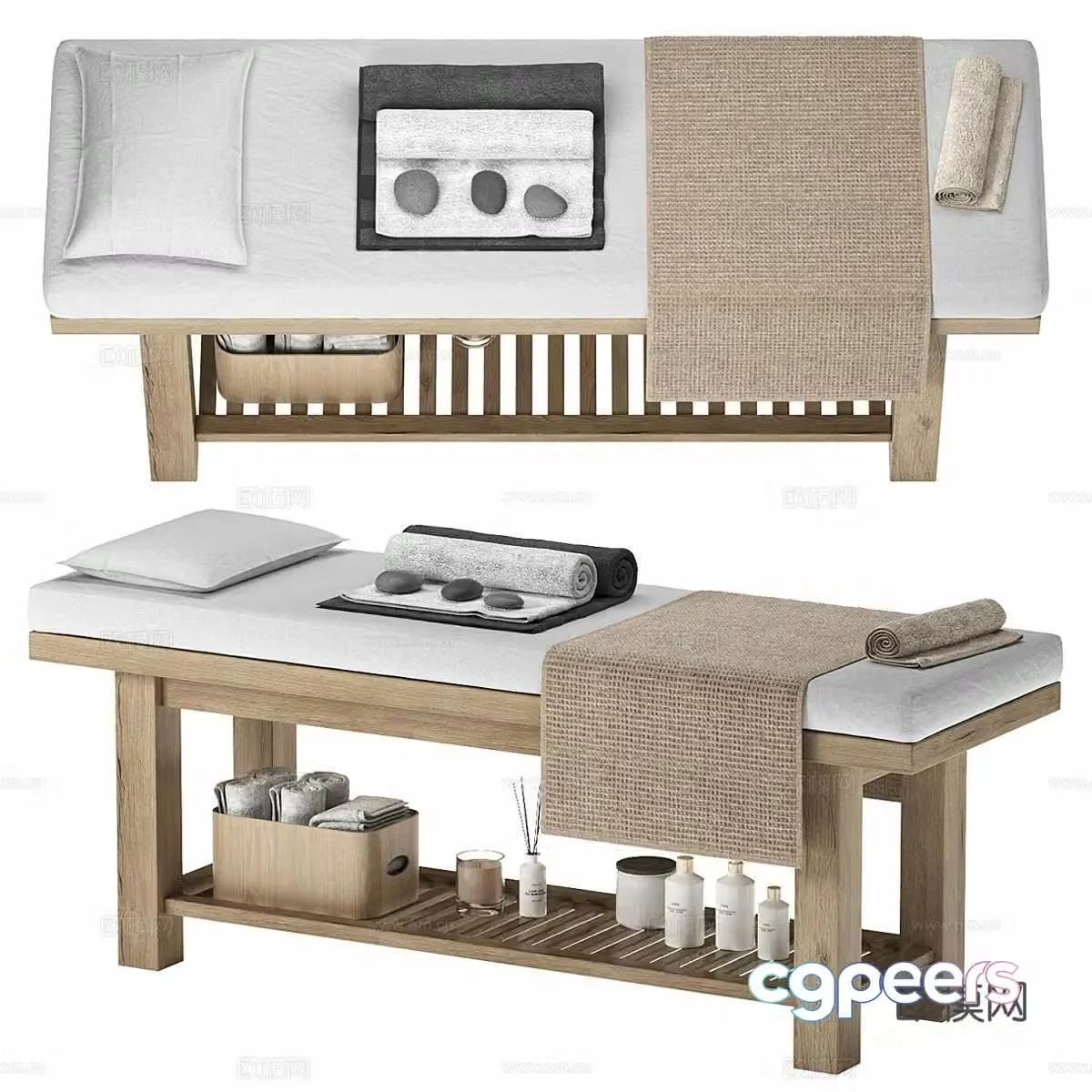 Modern massage bed beauty bed 3d model
