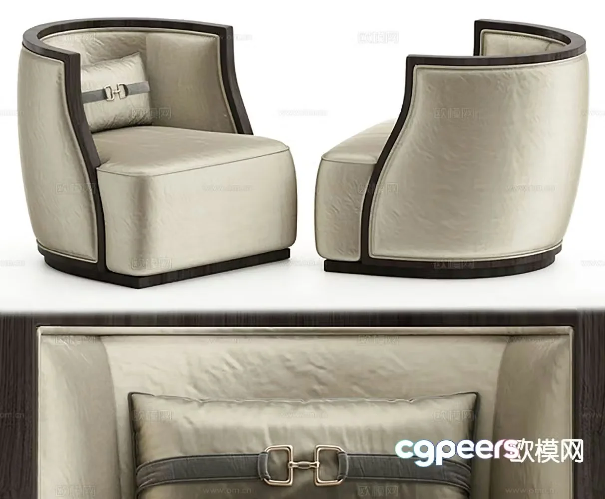 Single sofa leisure sofa 3d model