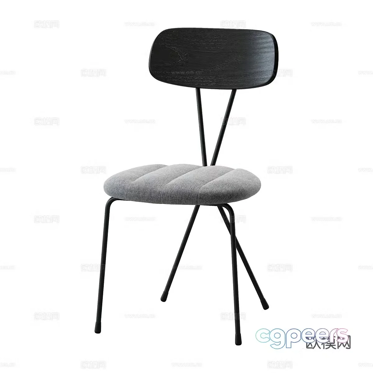 Nordic chair dining chair 3d model