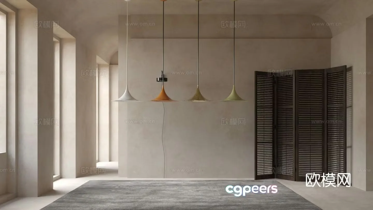 GUBI modern small chandelier 3d model
