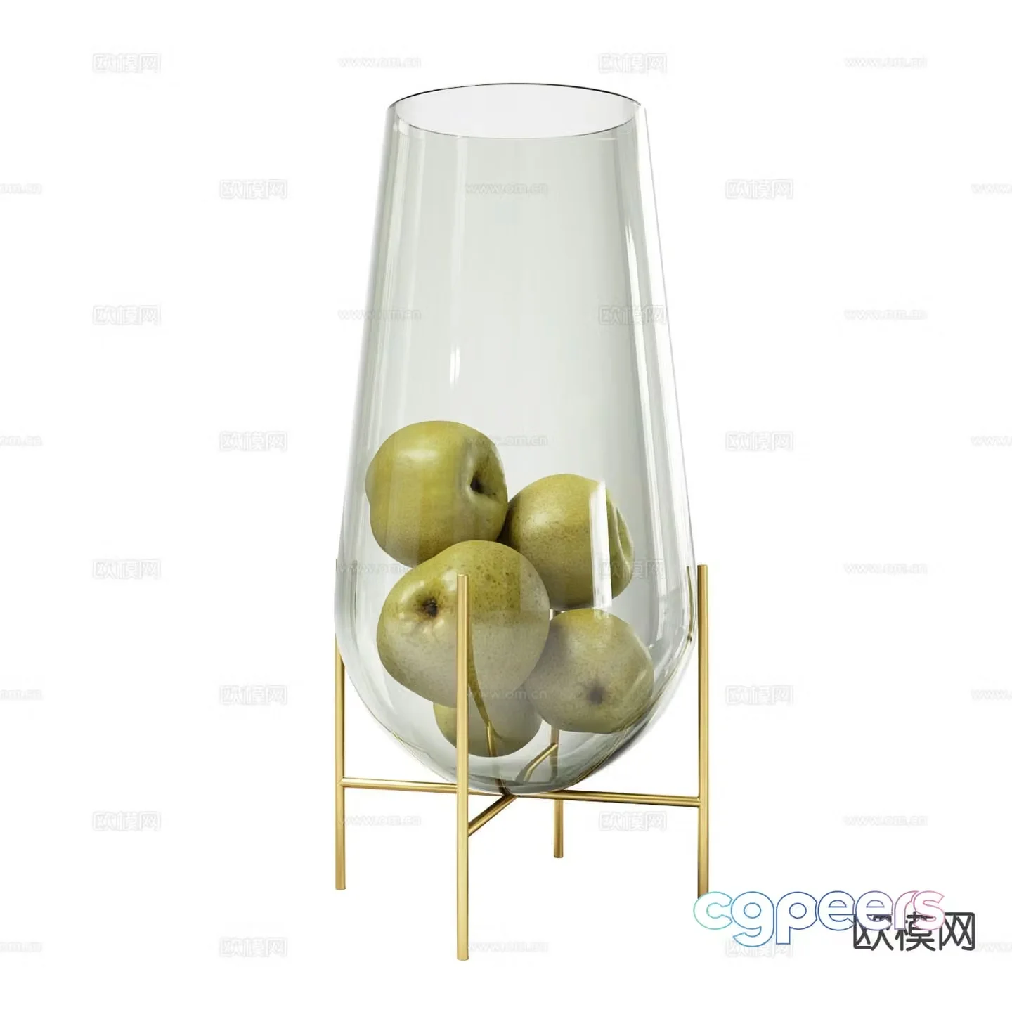 Modern pear cup 3d model