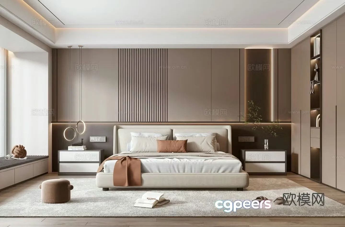 Italian style bedroom master bedroom 3d model