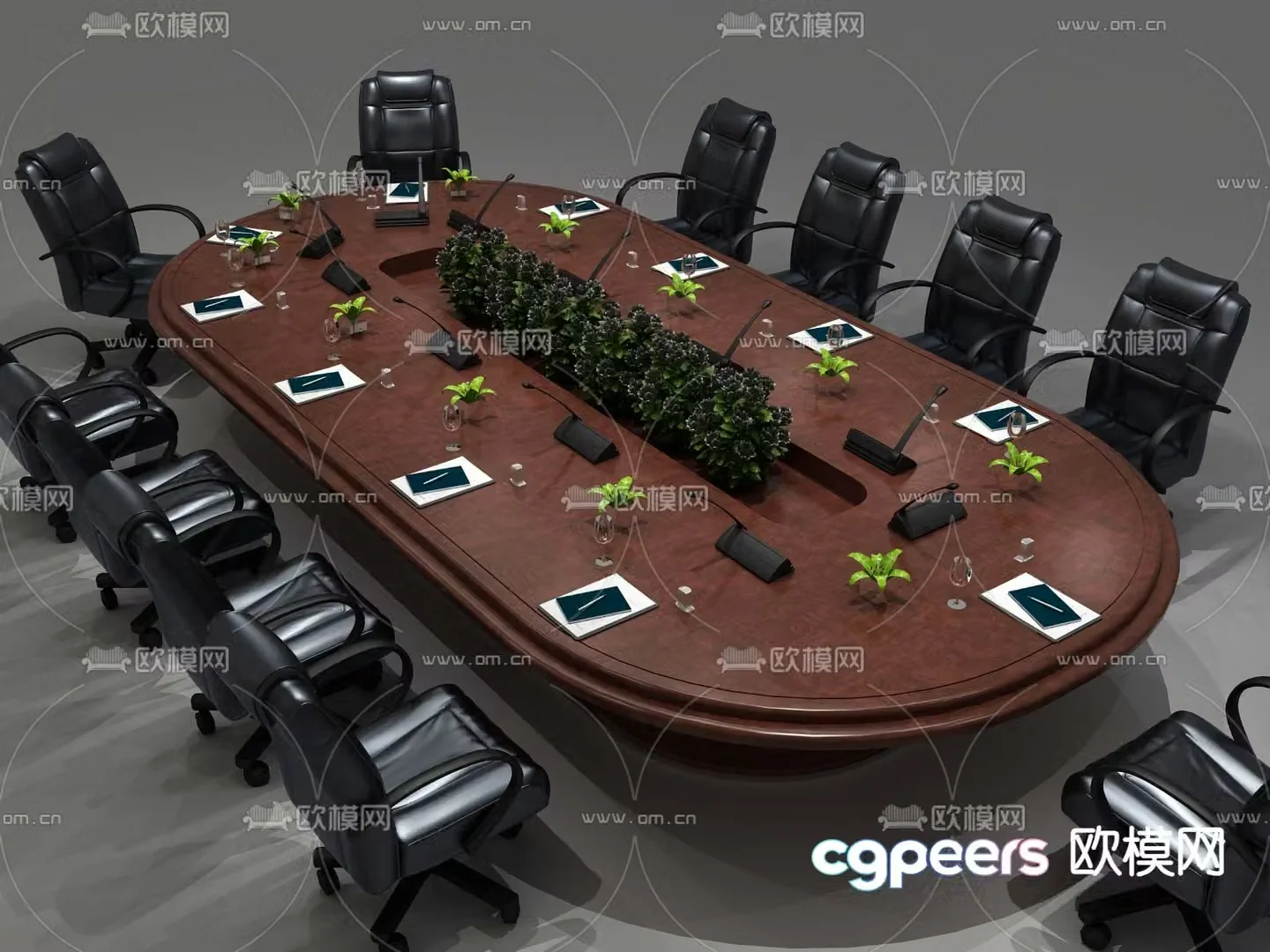 Conference tables and chairs conference table 3d model