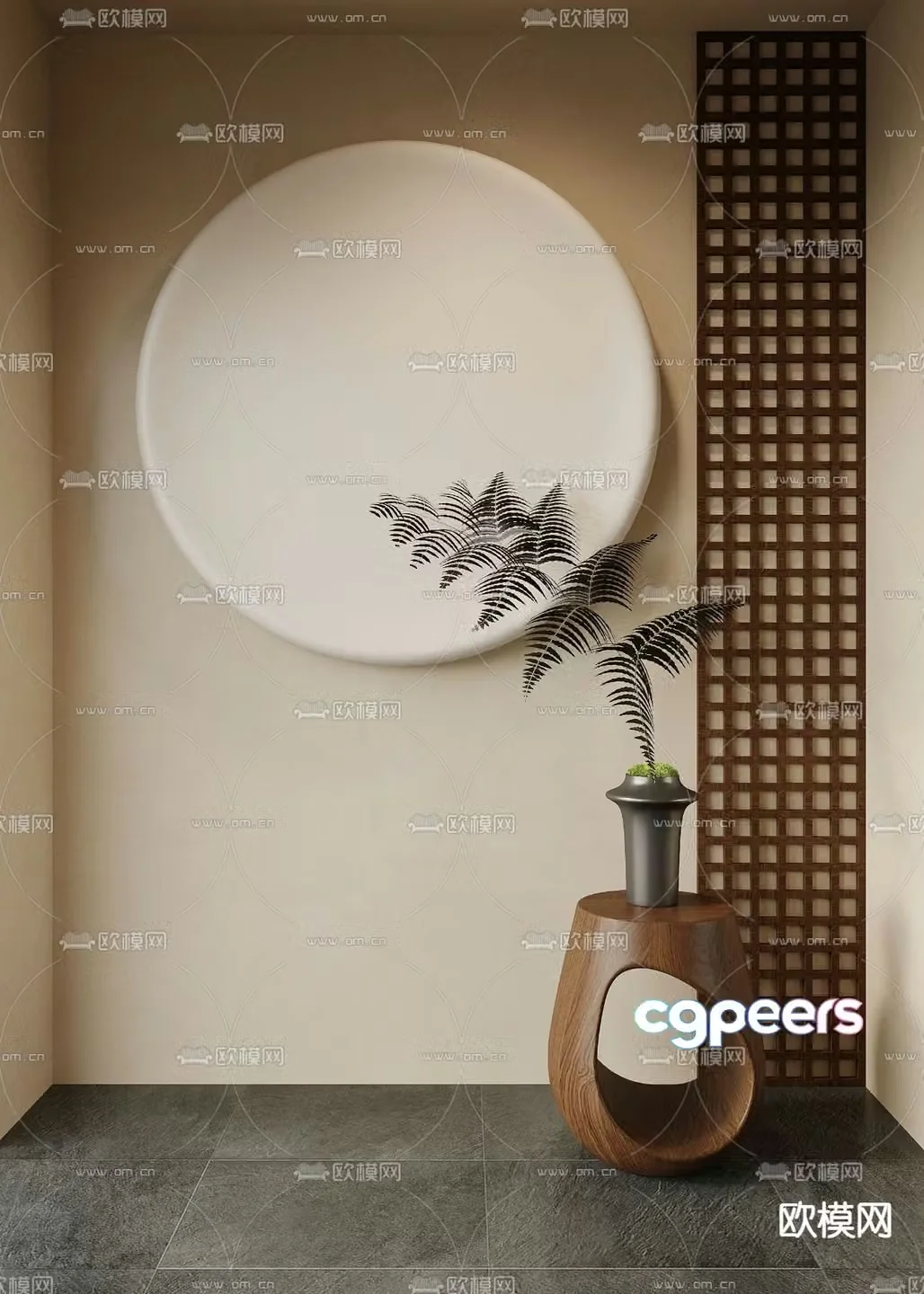 New Chinese bonsai fern bonsai 3D model
