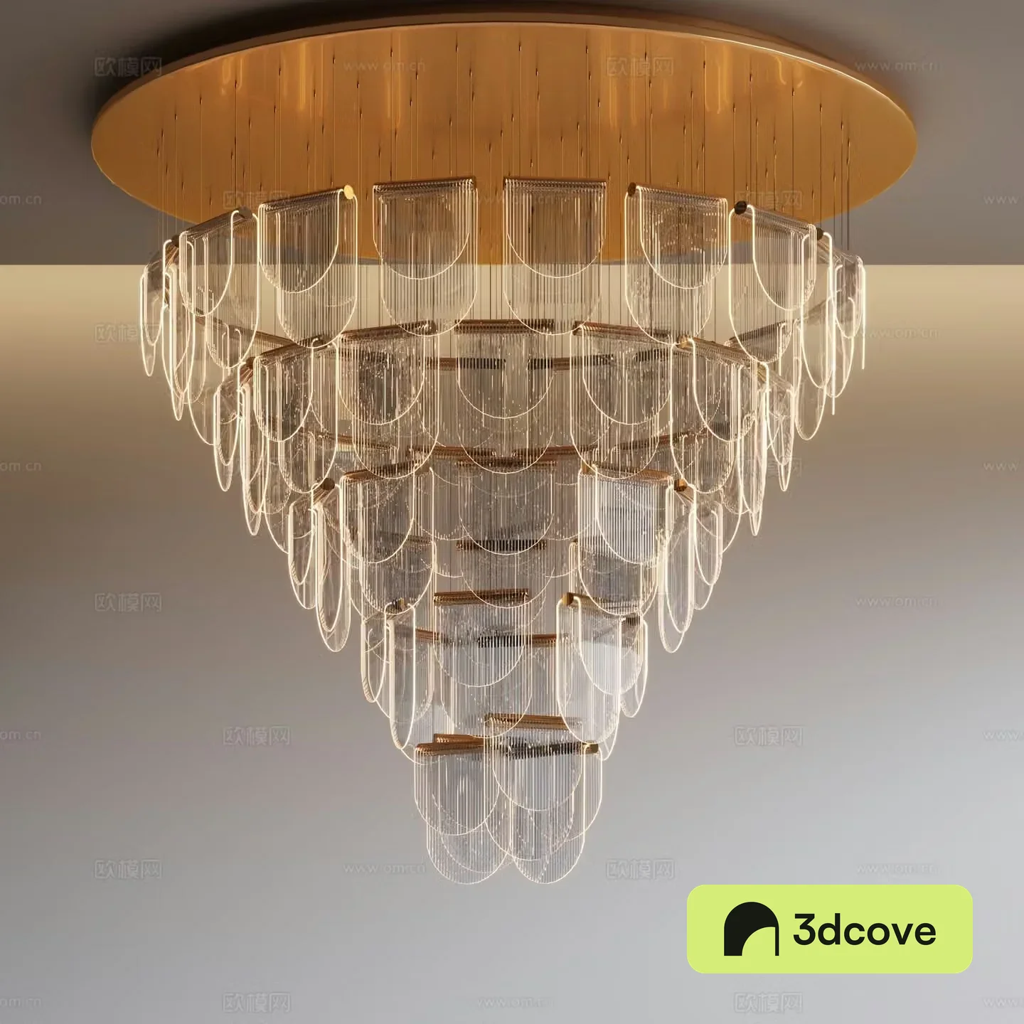 Light luxury crystal chandelier glass chandelier