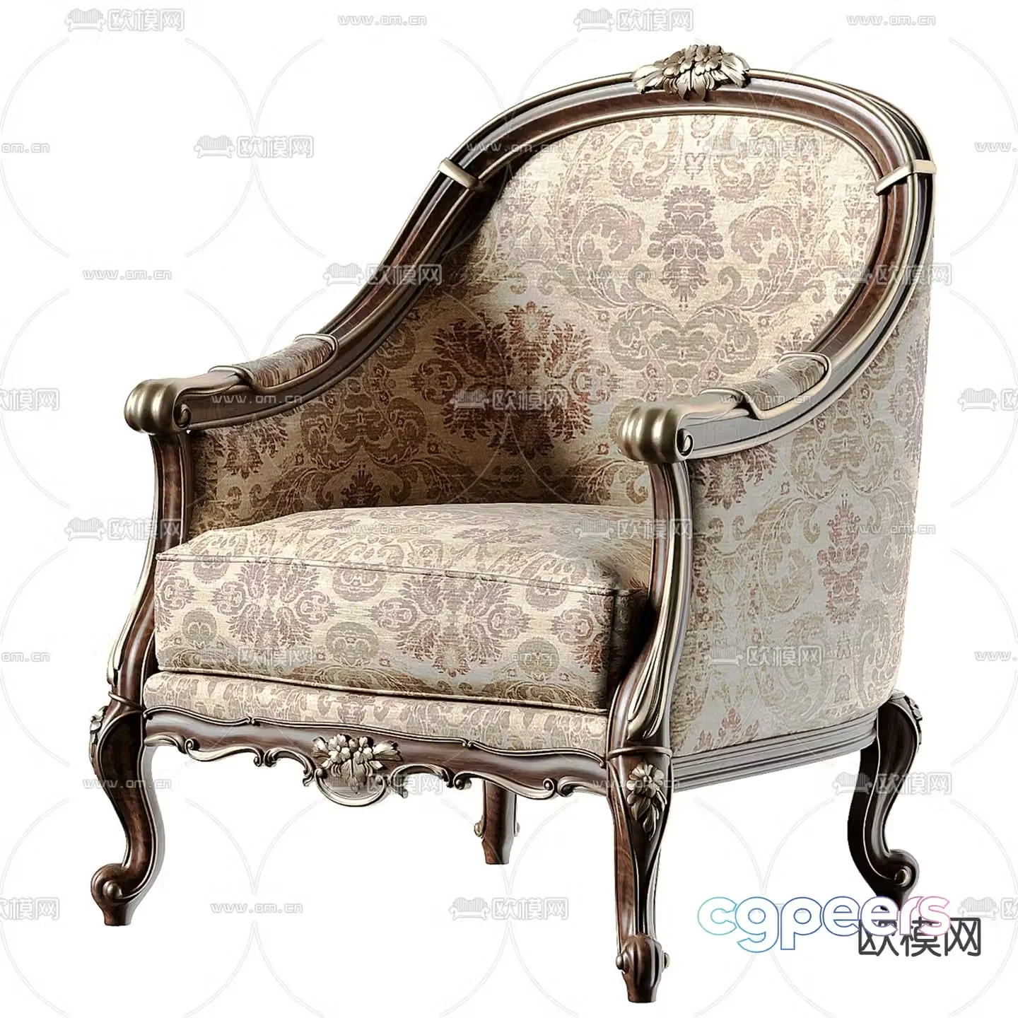 Belfan European style leisure chair 3d model