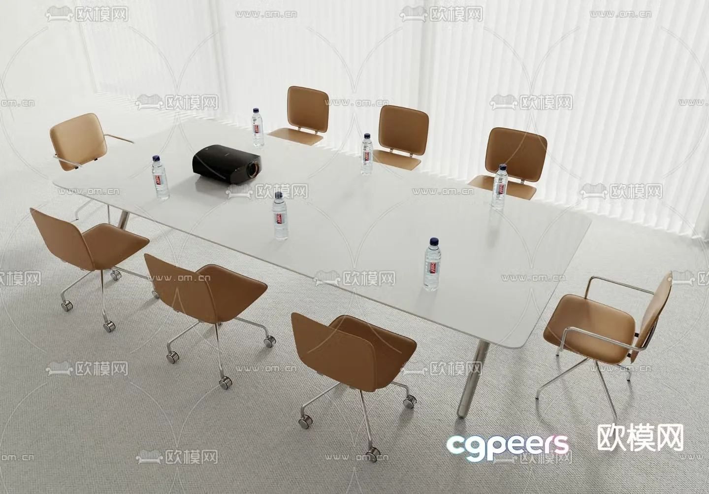 Modern conference table conference table 3d model