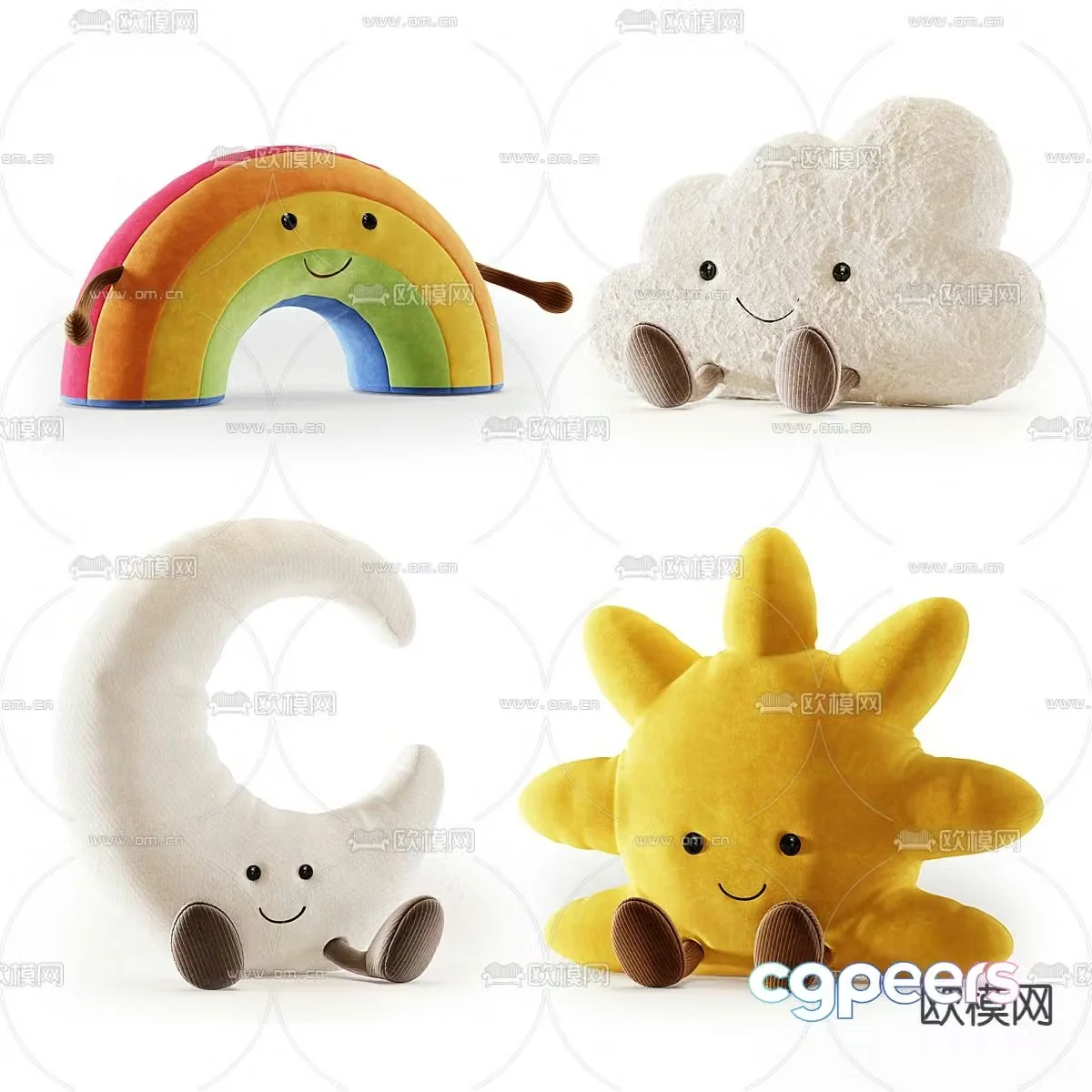 Plush toys children’s dolls pillow 3d model