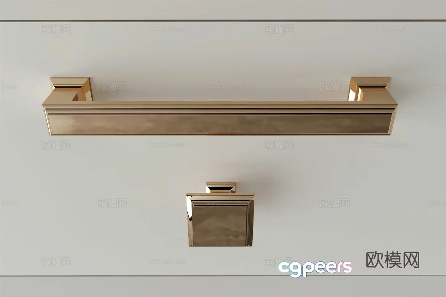 Cabinet door handle 3D model