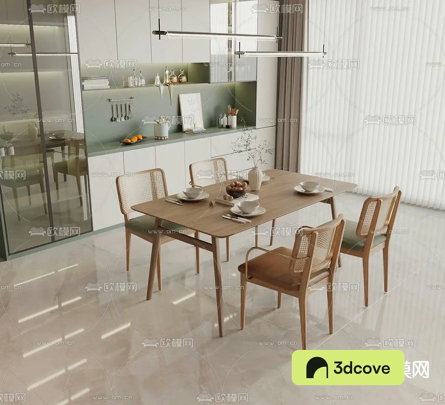 Nordic dining table and chairs