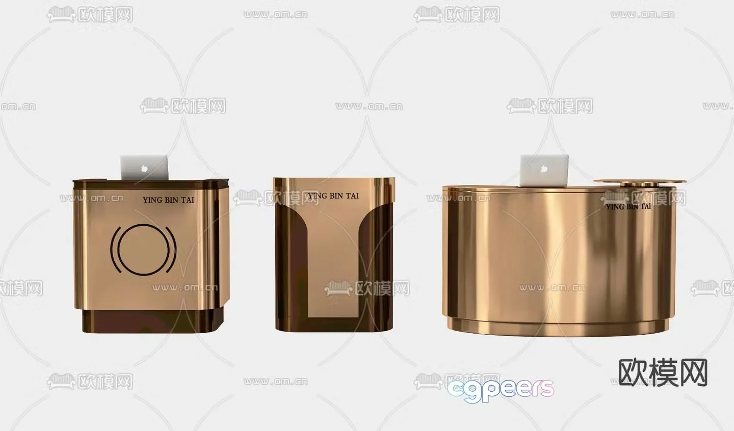Front desk welcome desk reception desk service desk 3d model