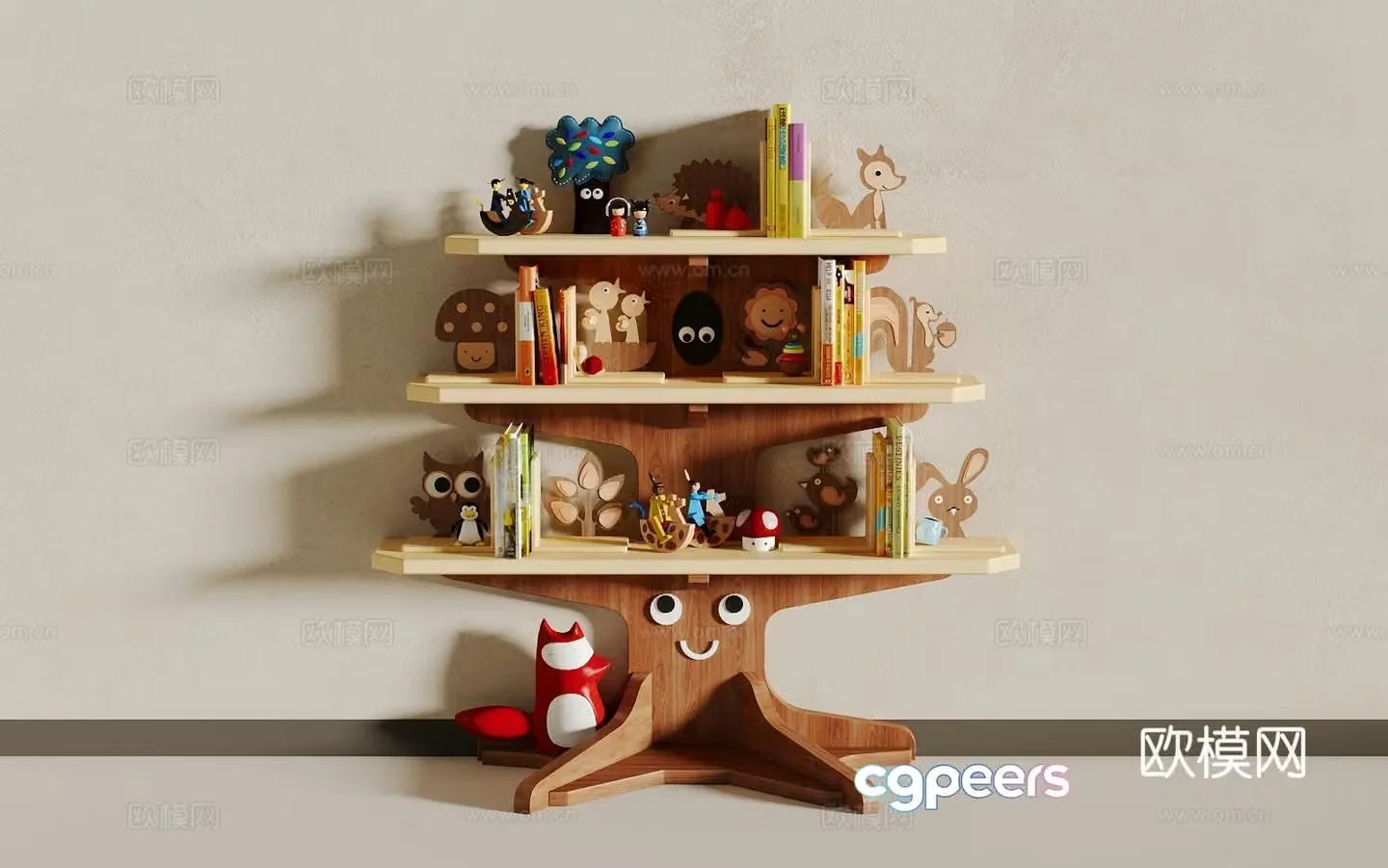 Children’s bookshelf 3d model