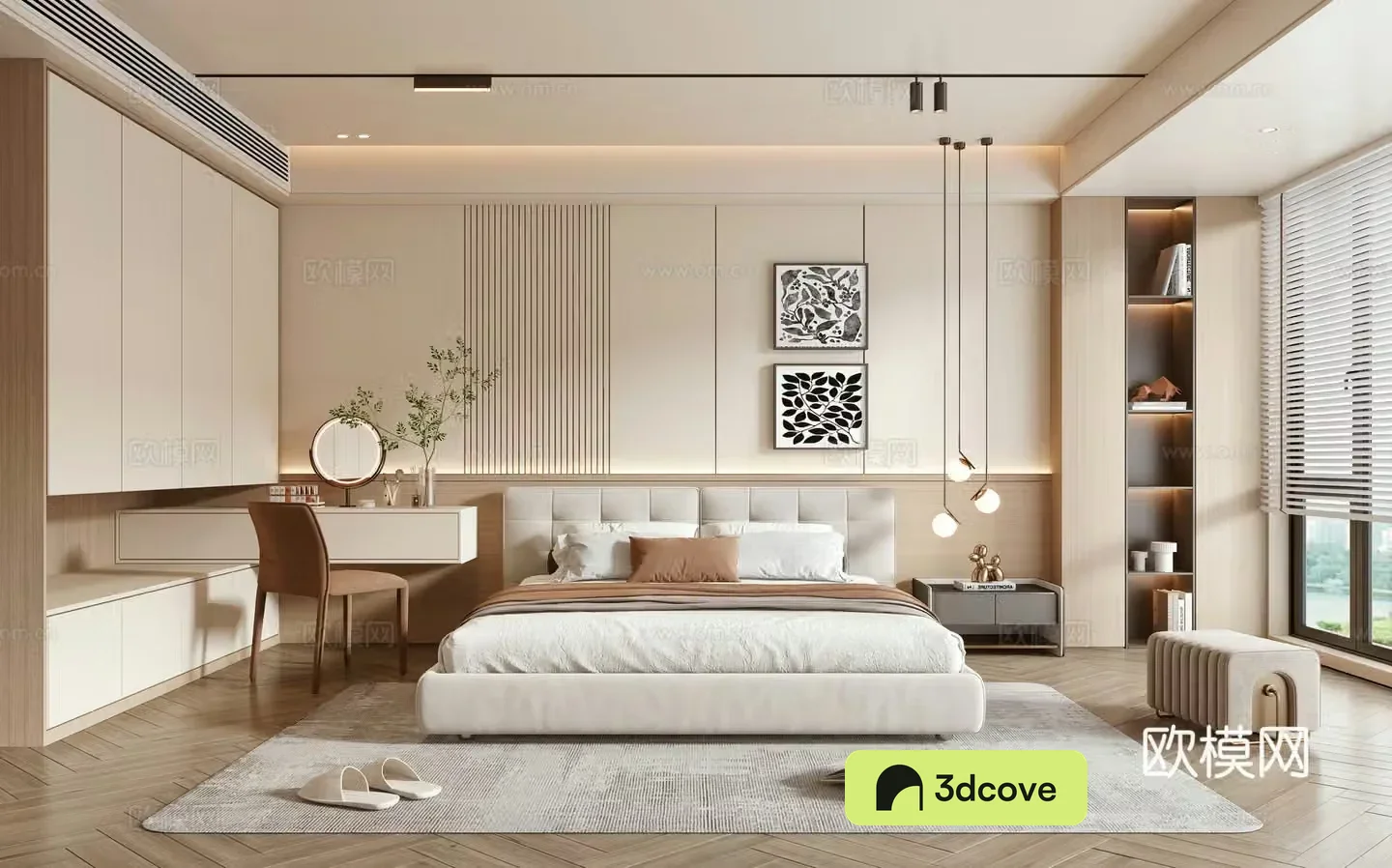 Creamy style home bedroom