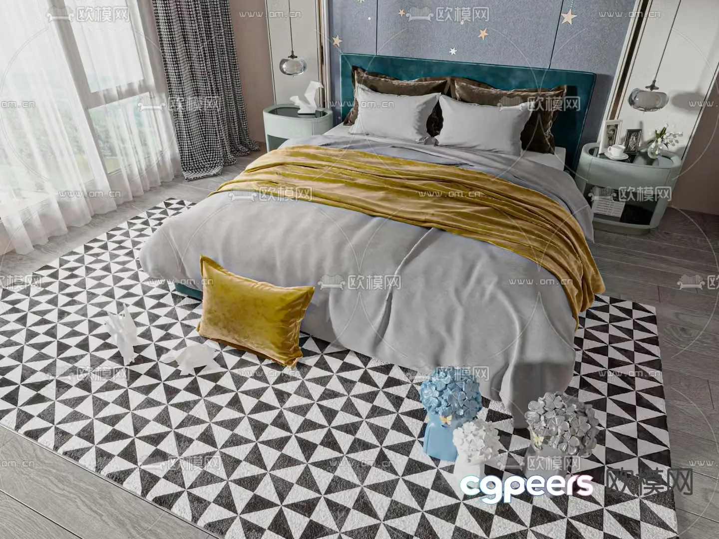 Modern children’s bed 3d model