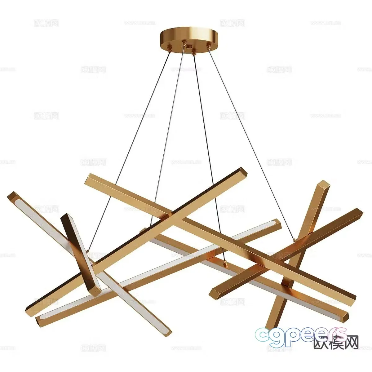 Modern chandelier 3d model