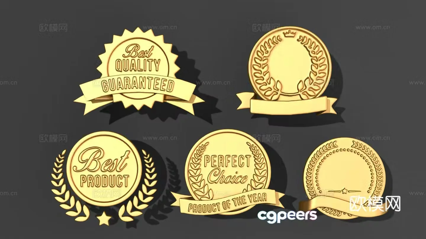 Medal Gold Medal Badge 3D Model