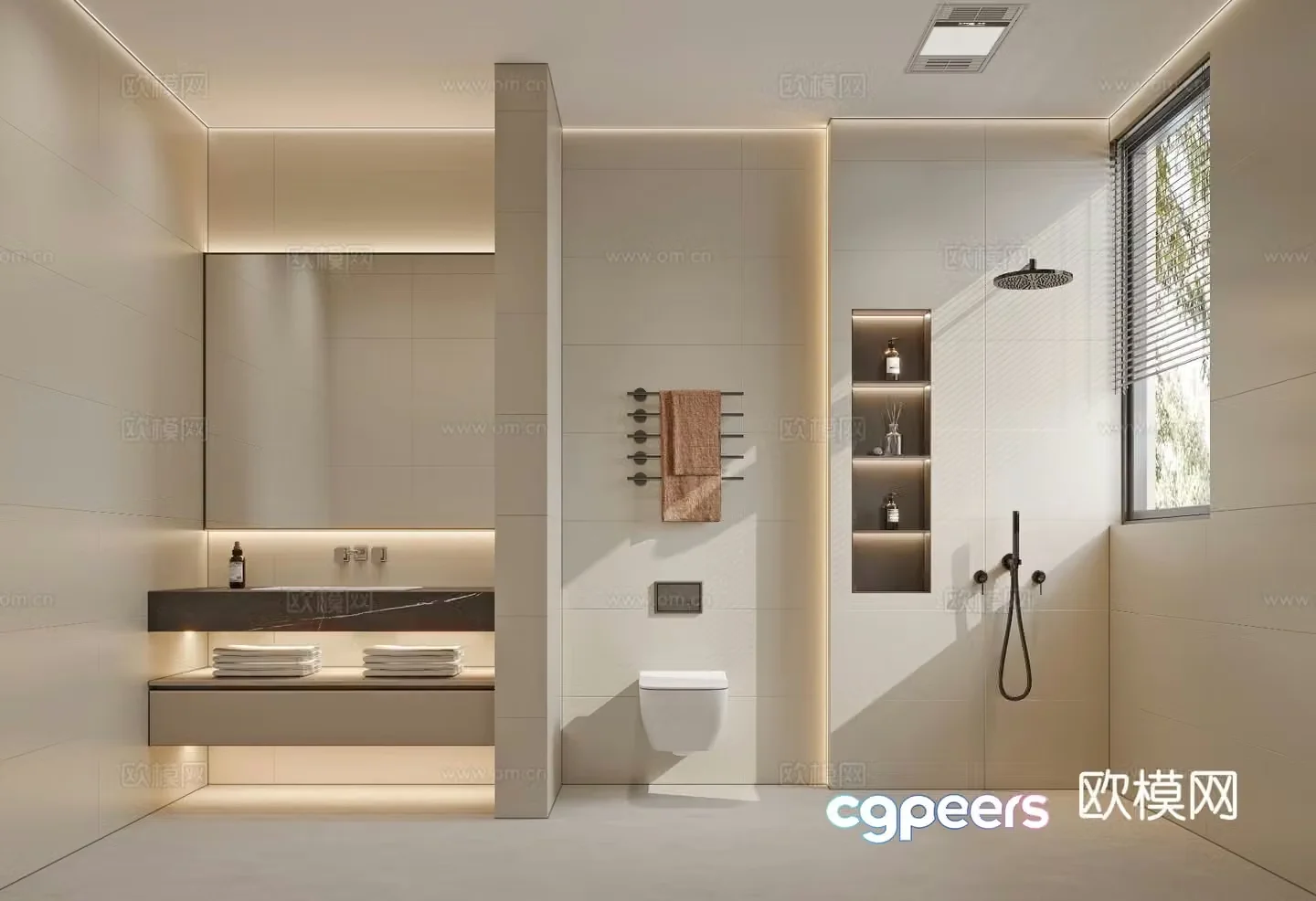 Modern bathroom bathroom 3d model