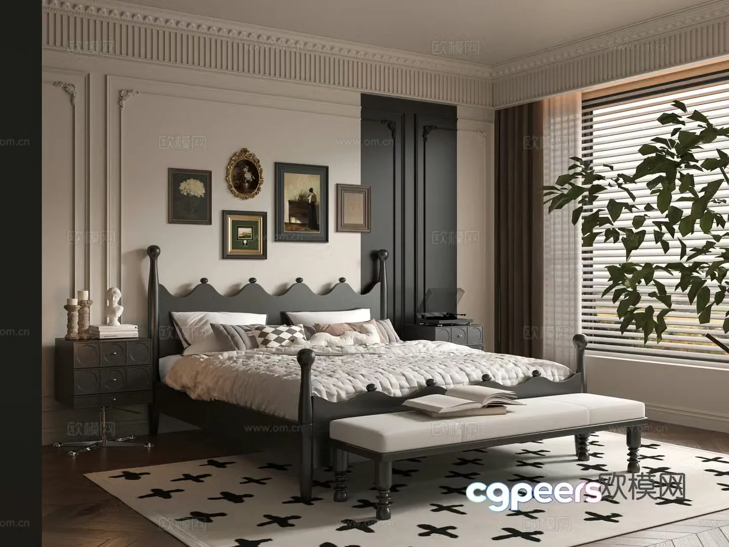 French bedroom 3d model