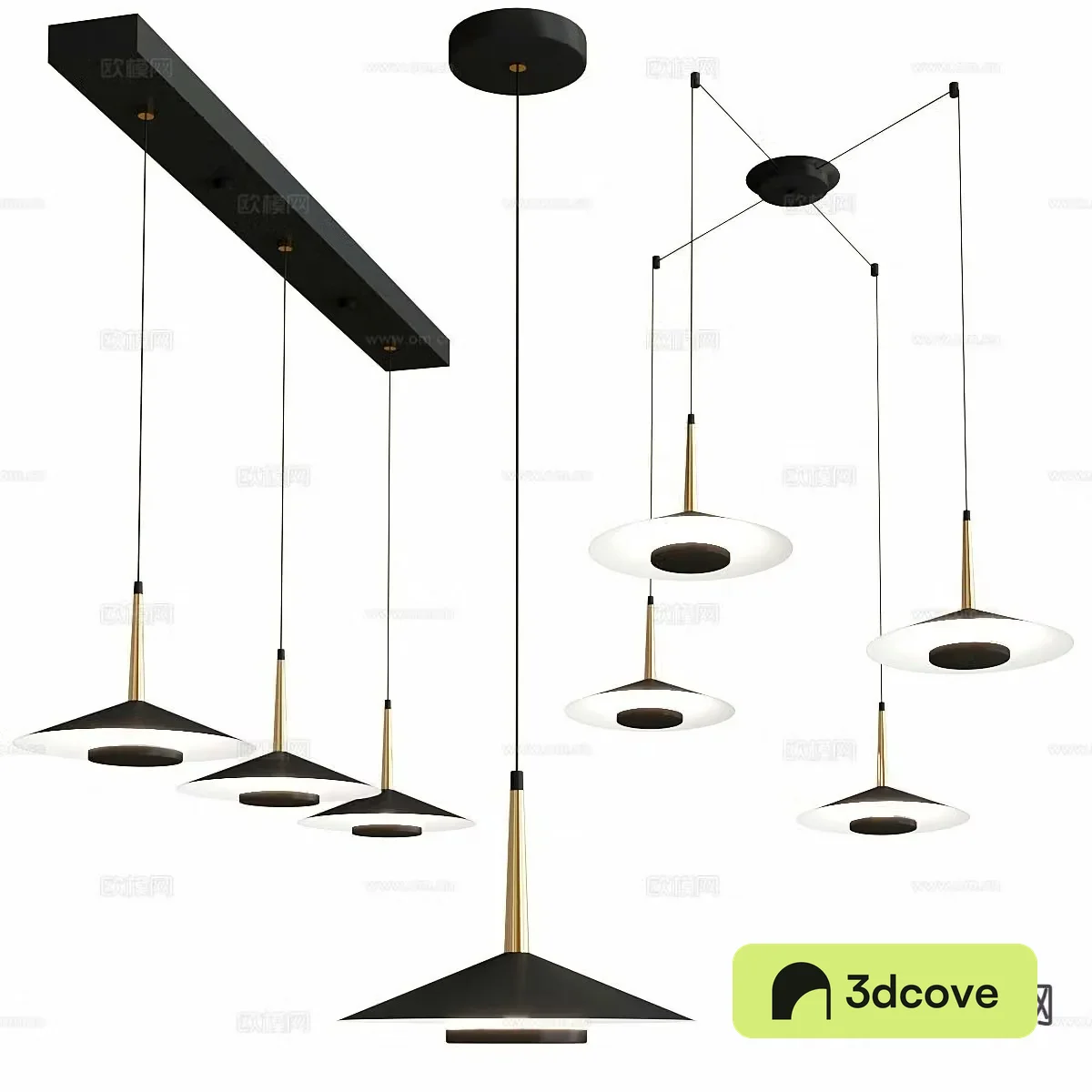 Light luxury chandelier multi-head chandelier