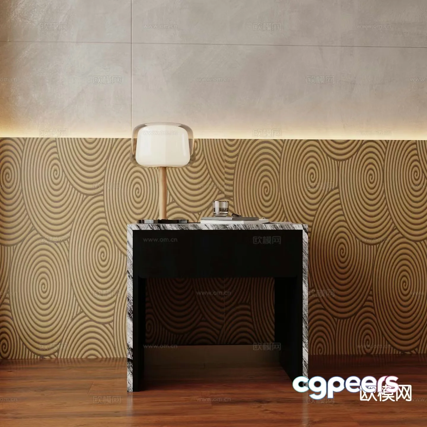 Modern bedside table 3d model