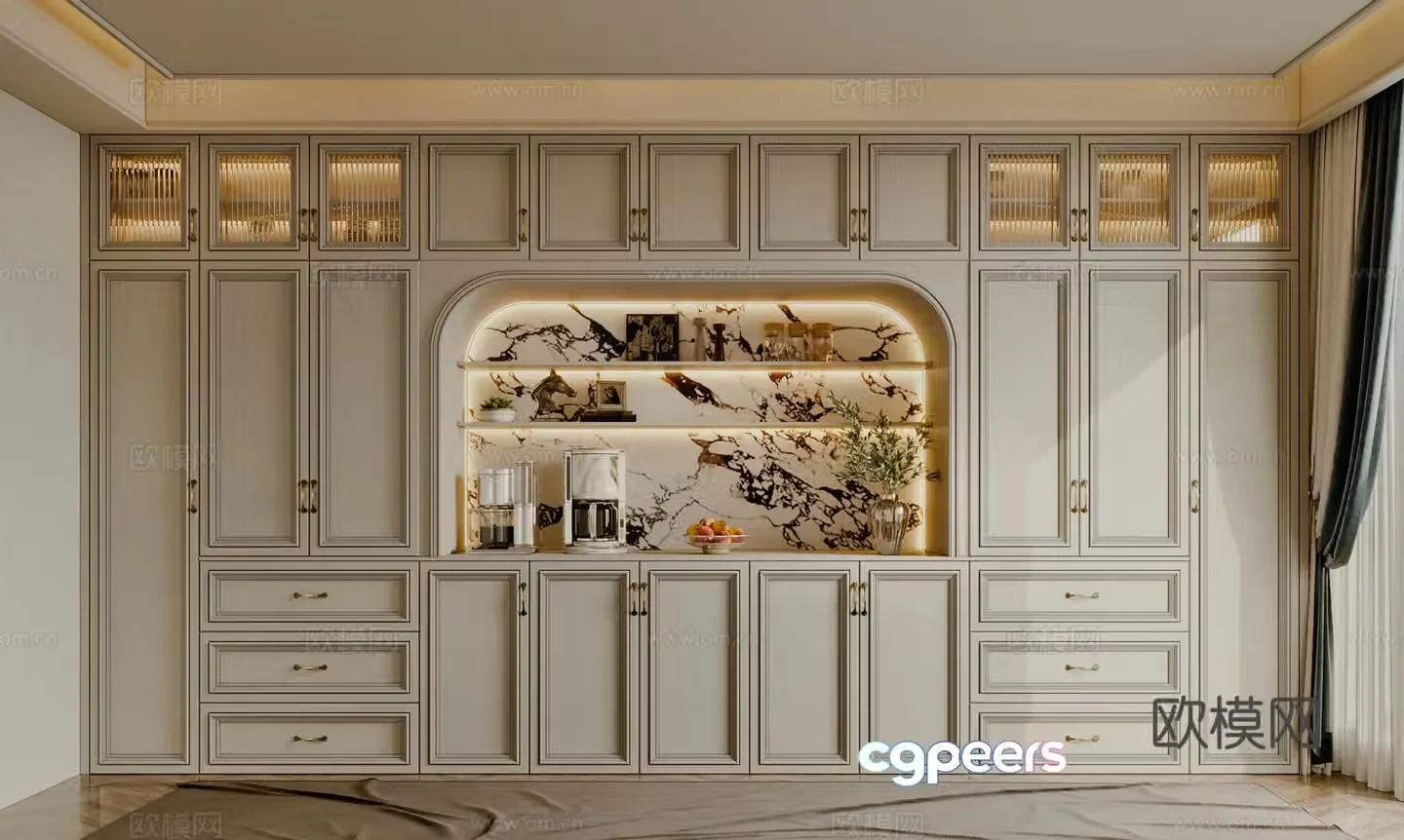 French sideboard 3D model