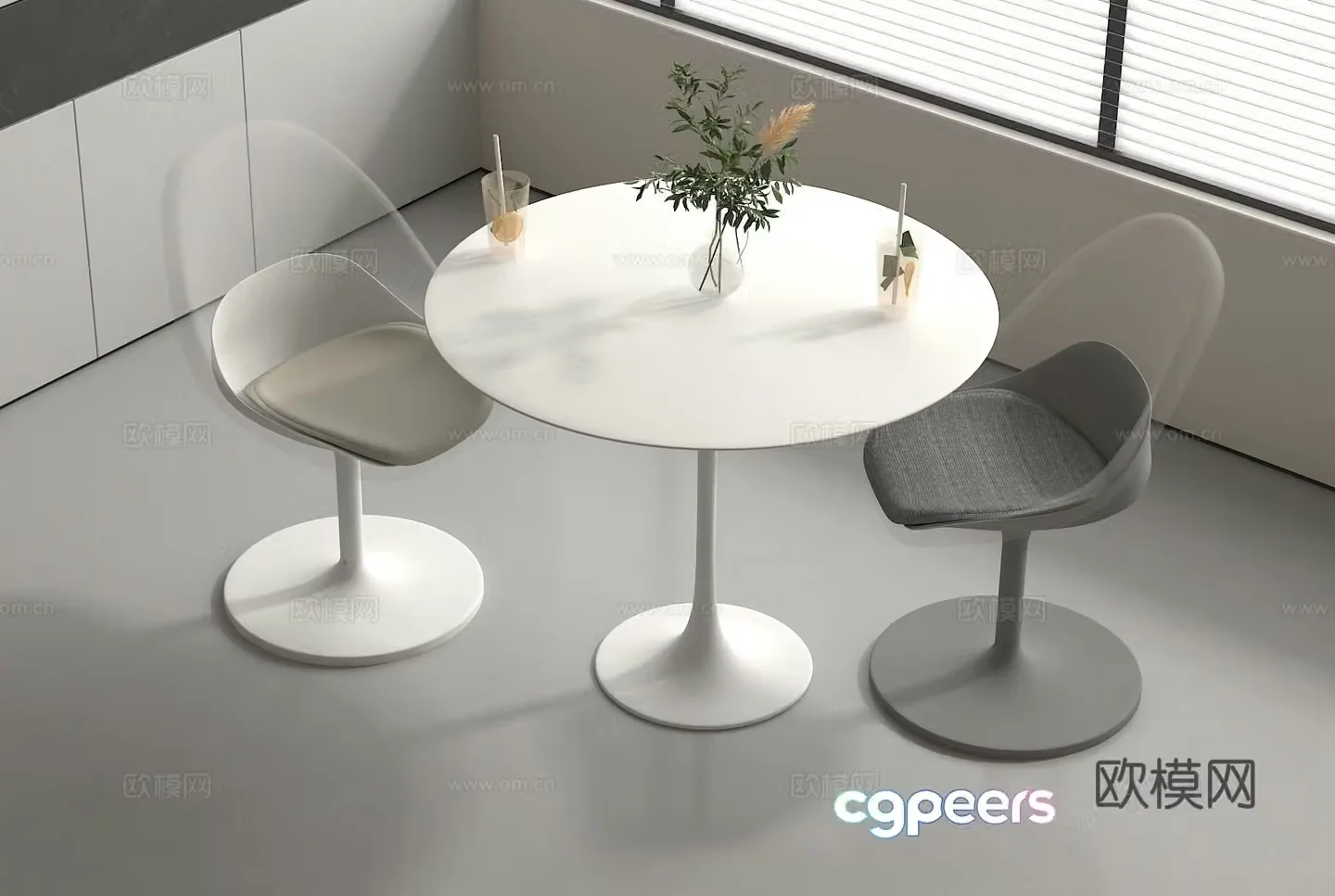 Leisure table and chairs negotiation table and chairs coffee table and chair 3d model