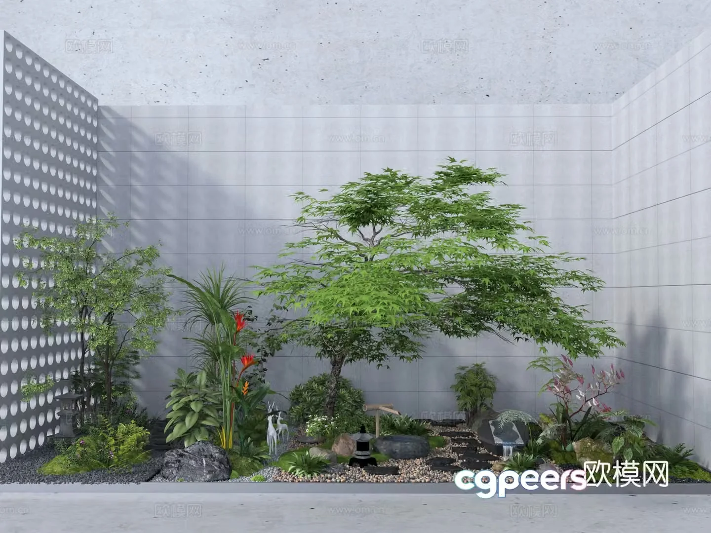 Indoor Landscape 3D Model