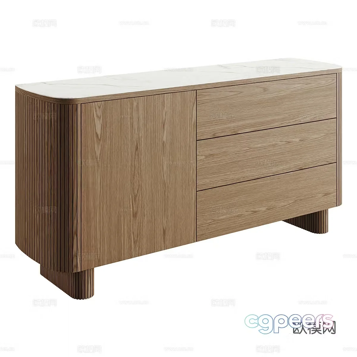 New Chinese Santiago chest of drawers 3D model