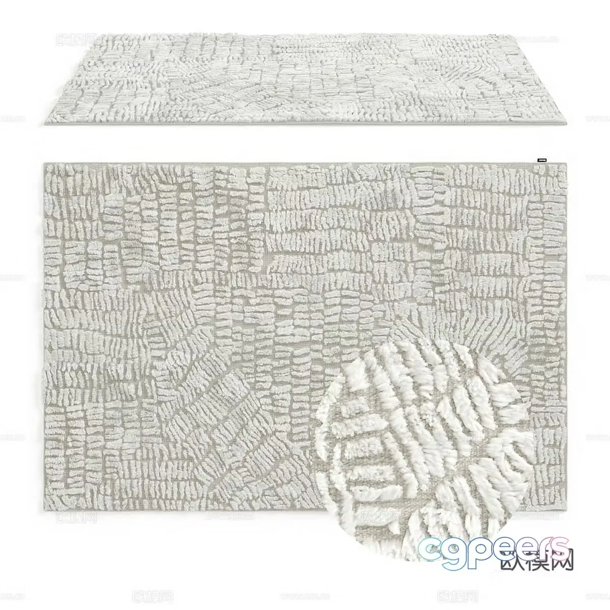 Wool carpet Square carpet 3d model