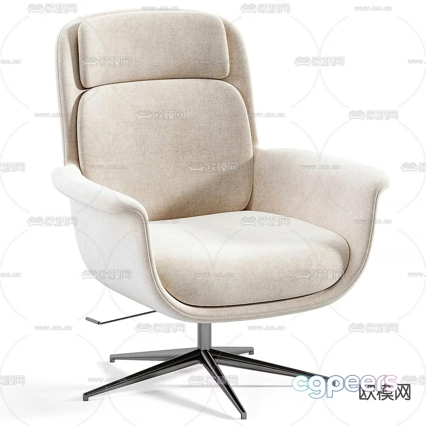 Swivel leisure chair 3d model