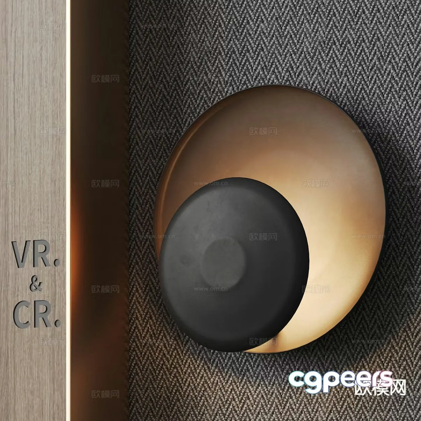Modern round wall light metal wall light 3d model
