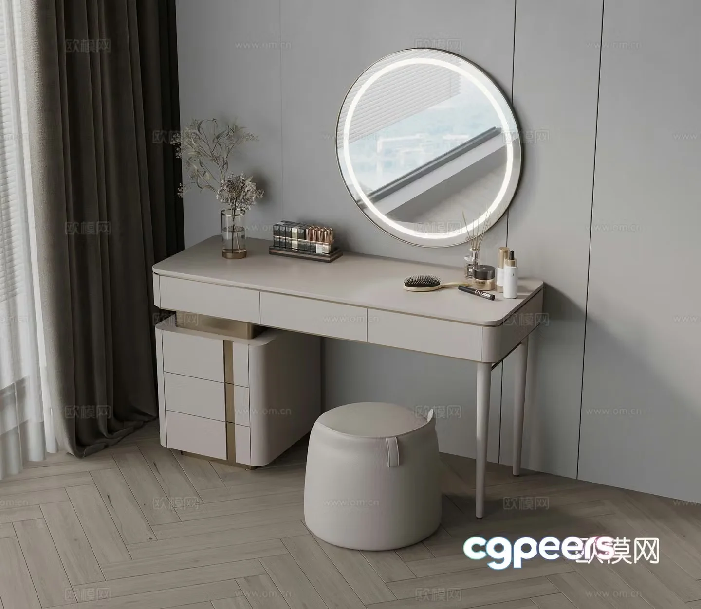 Modern dressing table 3d model