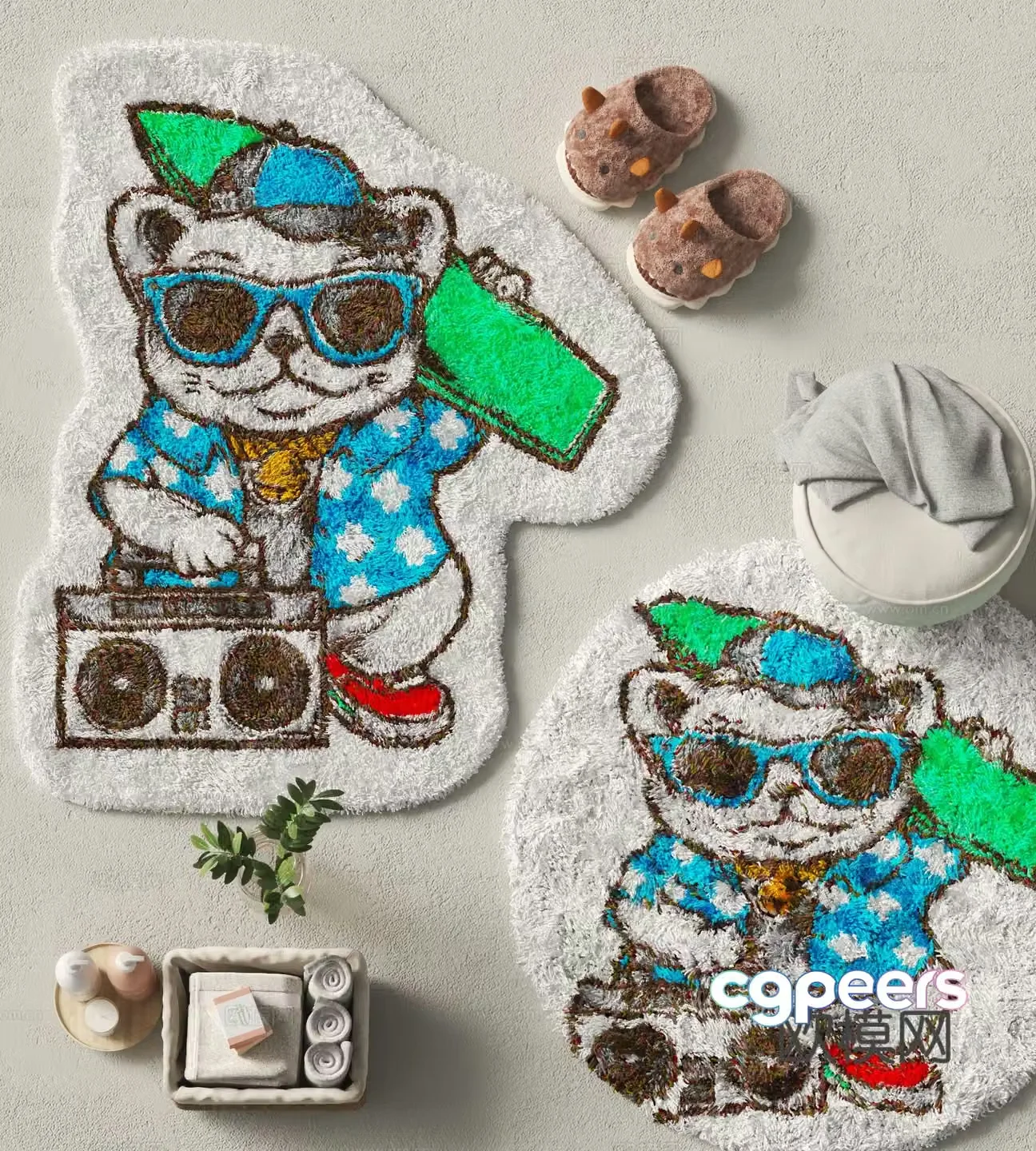 Special shaped carpet children’s carpet 3d model