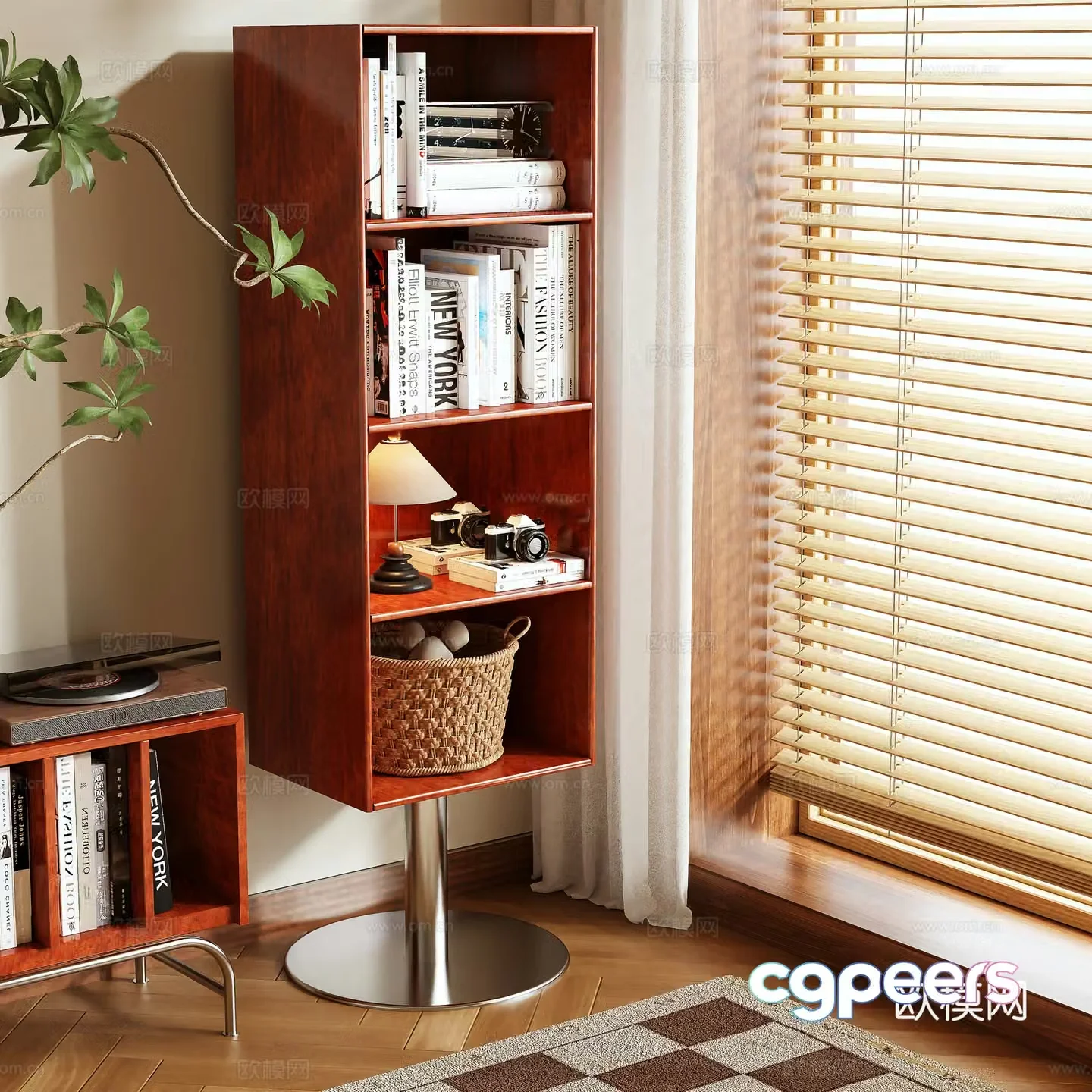 Middle-aged side cabinet corner cabinet 3D model