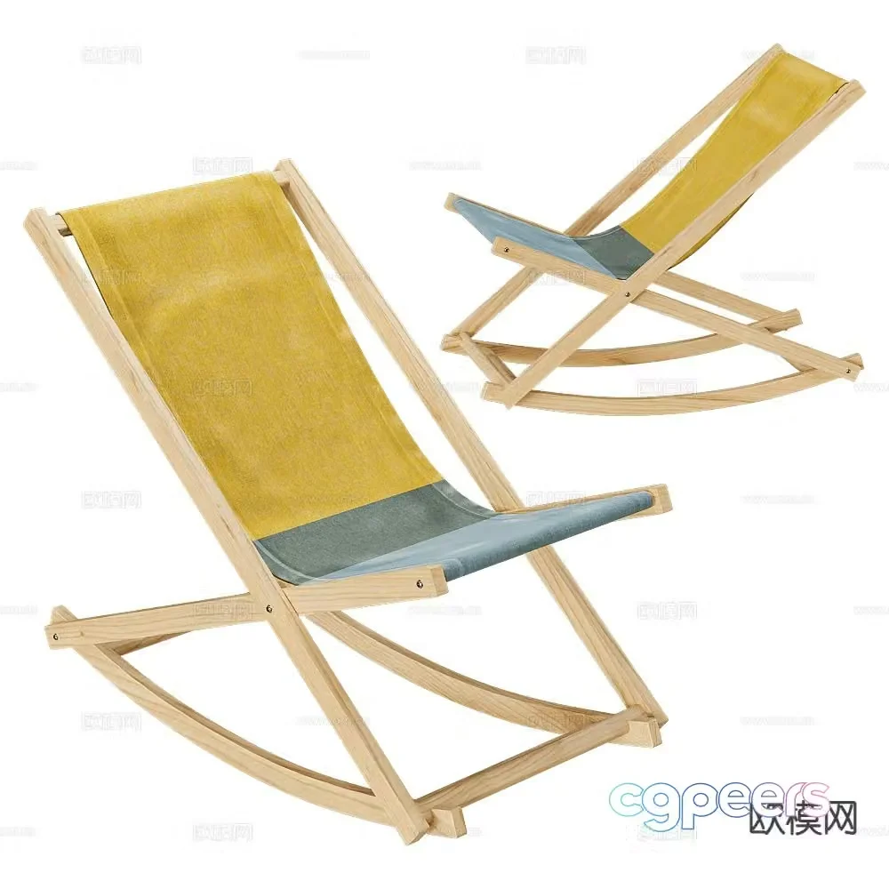 Weltevree outdoor chair rocking chair 3d model