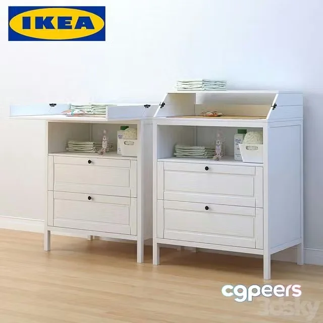 3ds Max Free – IKEA SUNDVIK Changing table