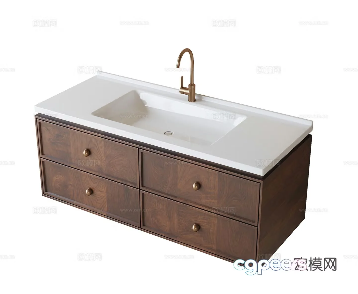 New Chinese style bathroom cabinet bathroom cabinet 3d model