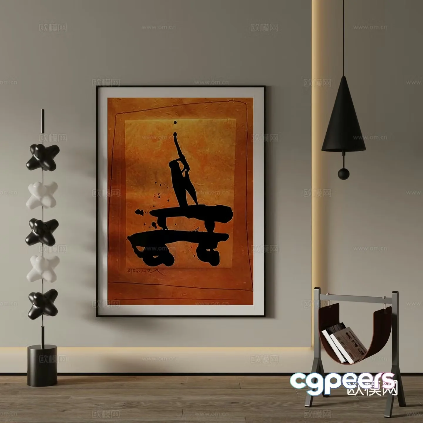 Modern Art Painting Decorative Painting 3D Model