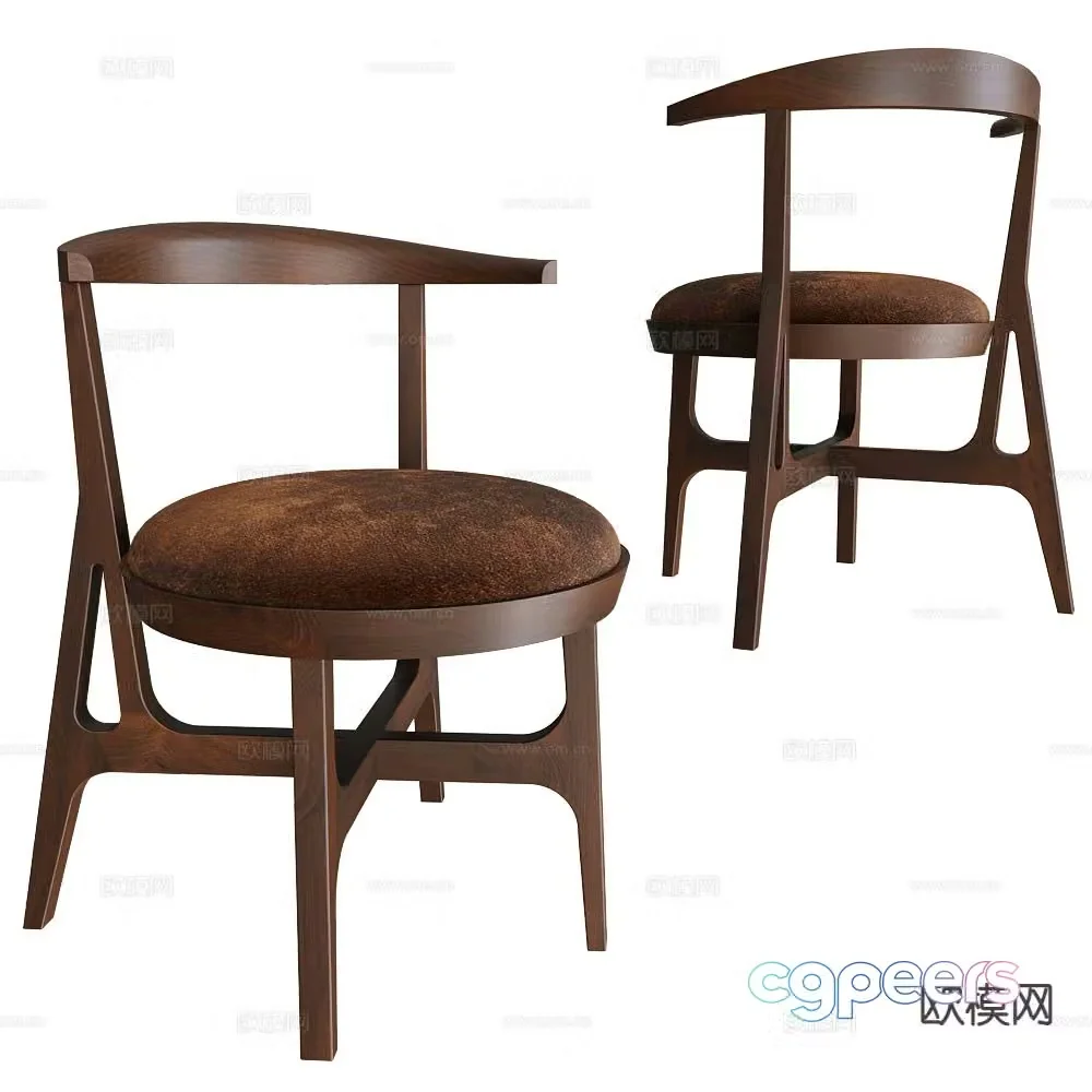 Agrippa mid-century style lounge chair 3d model