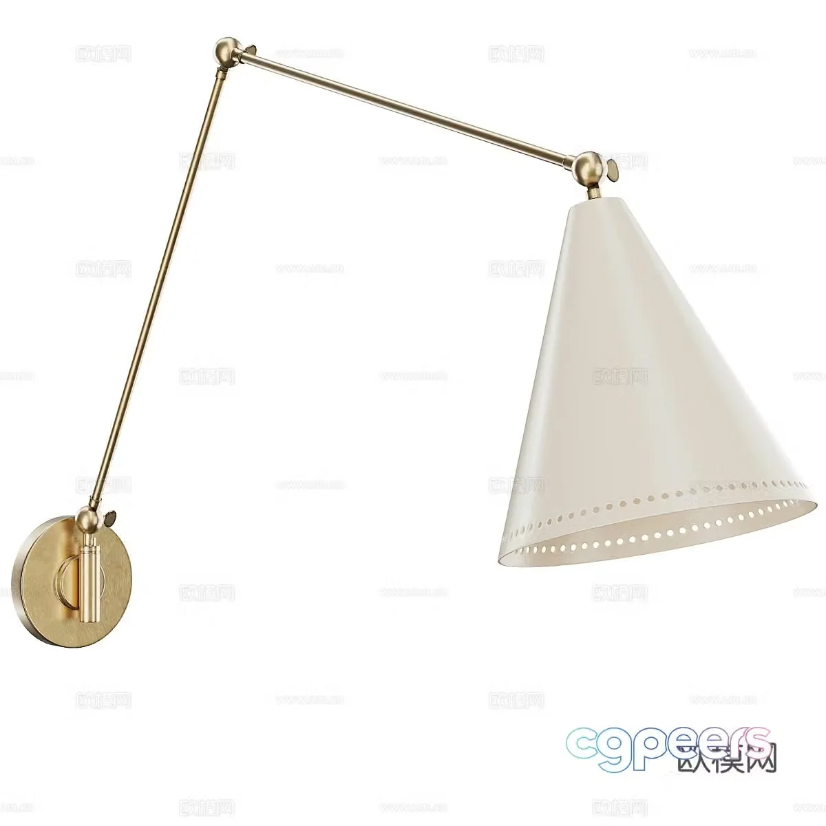 New Chinese style light luxury sohohome Vincent wall light 3d model