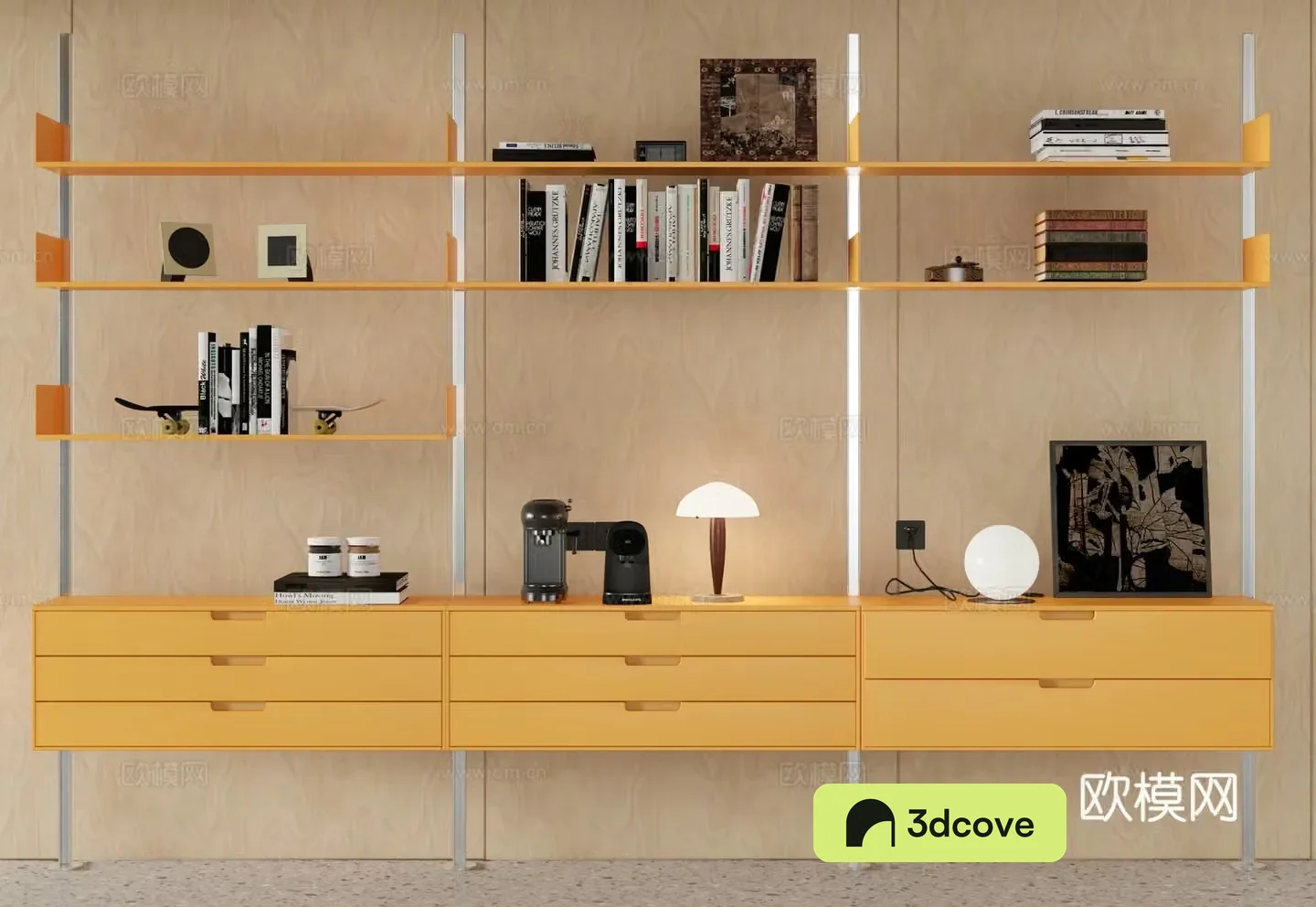 Modern bookcase open bookshelf