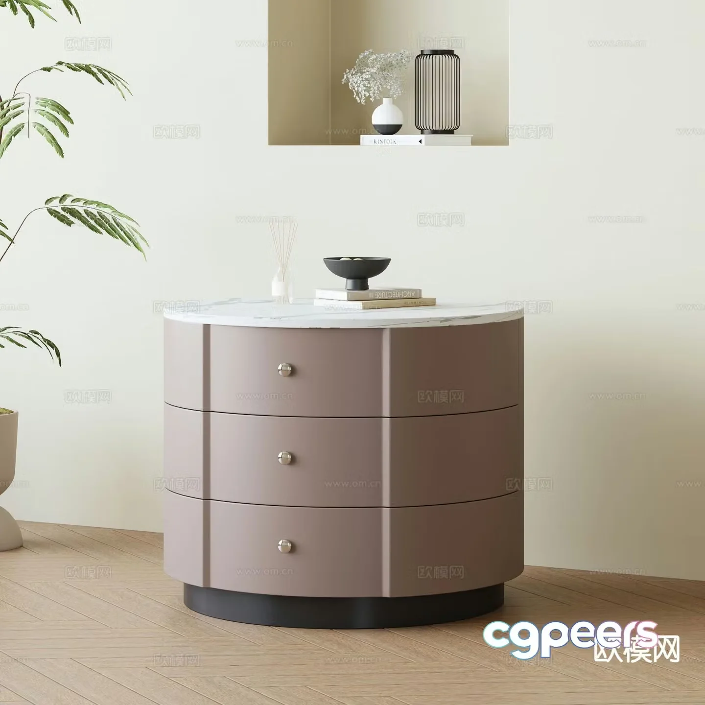 Modern bedside table 3d model