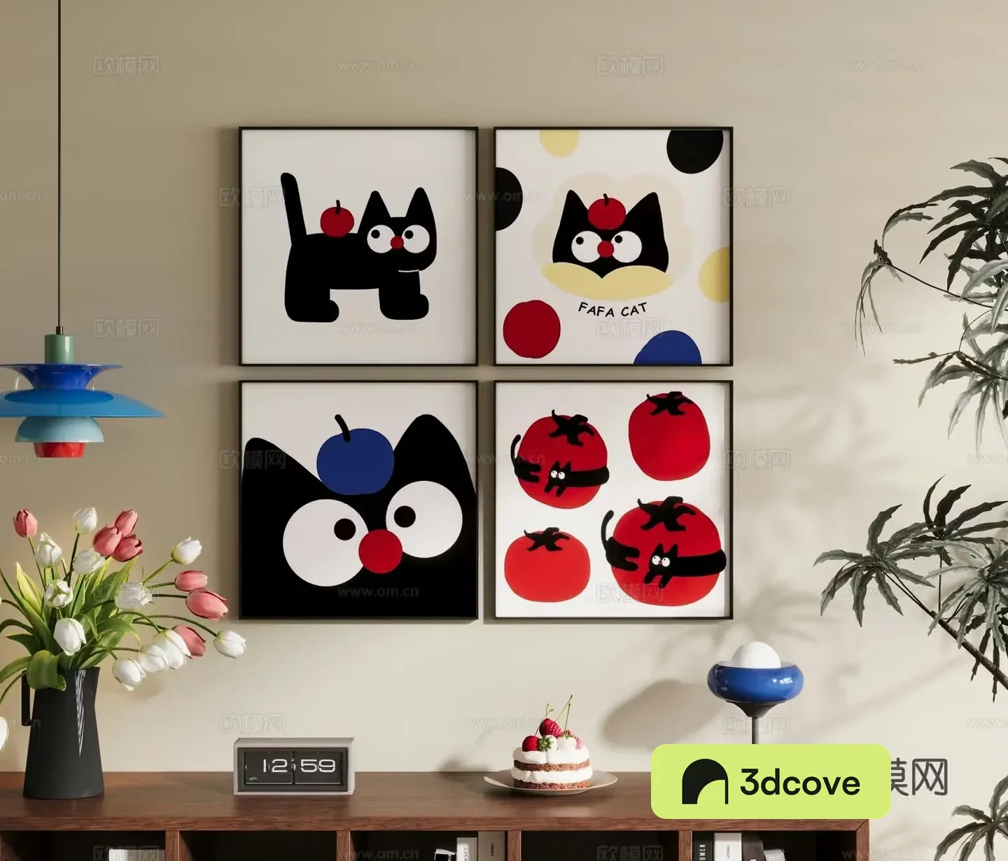 Modern dopamine children’s decorative painting