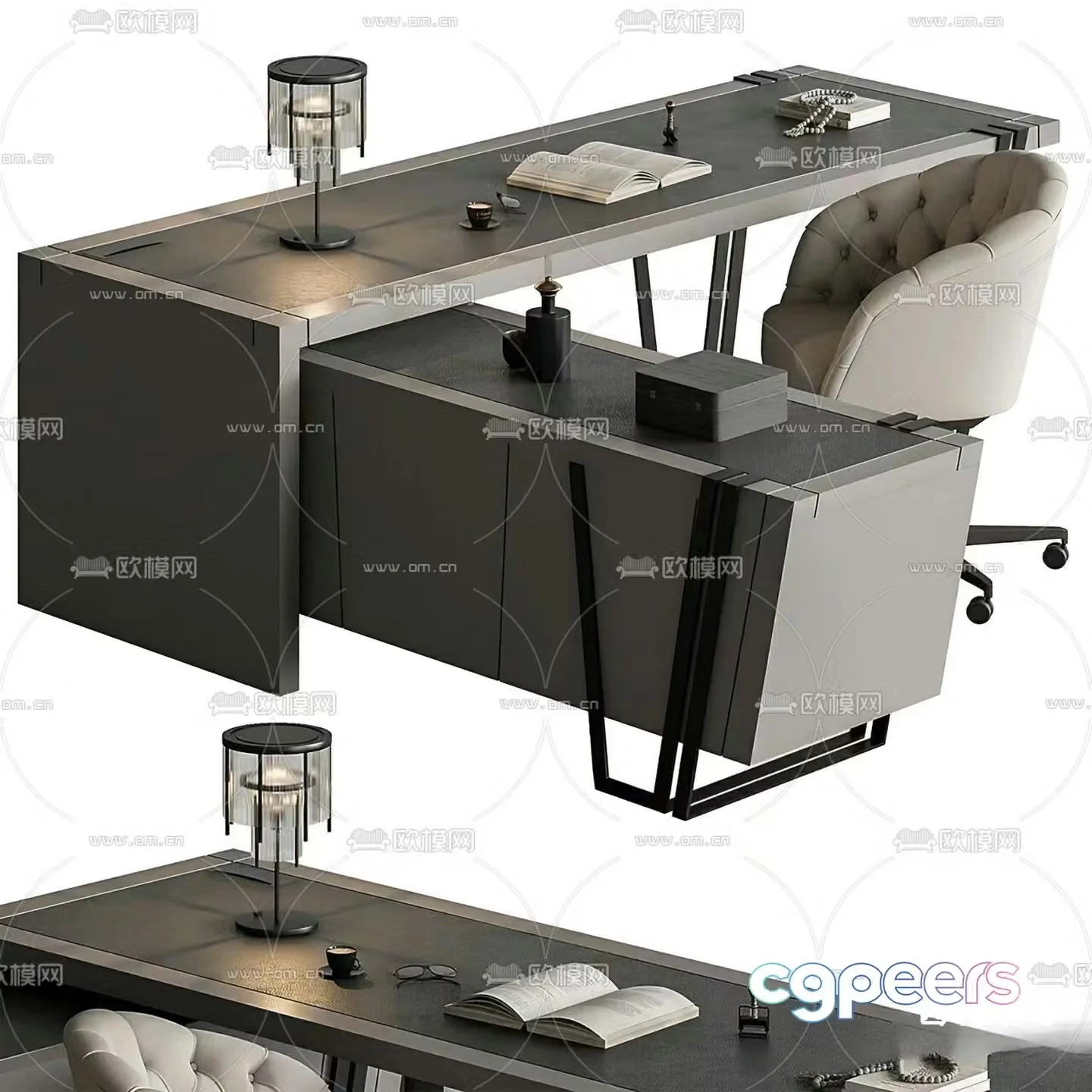 Executive desk executive desk boss desk 3D model